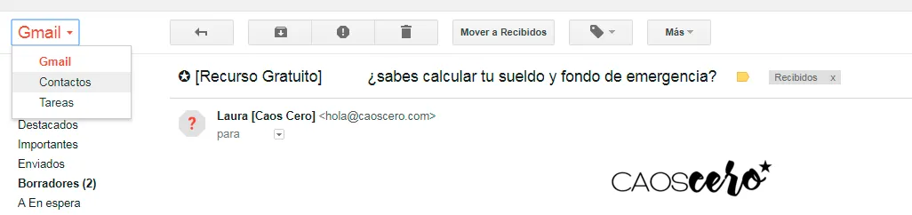 gestion de correo electronico