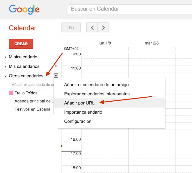 Sincronizar notas de Trello en Google Calendar