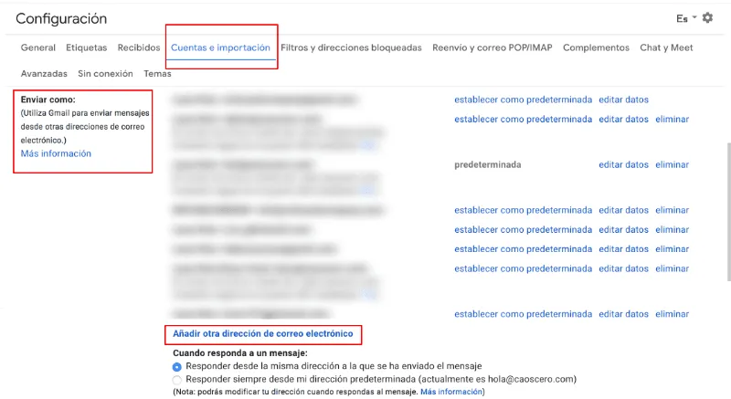 Gestión del correo electrónico centralizada en Gmail